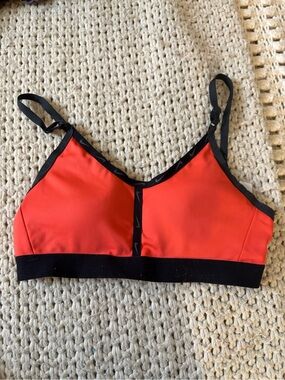Nike Black and Red Racerback Sports Bra